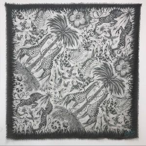 Emma J Shipley designer scarf safari monochromatic